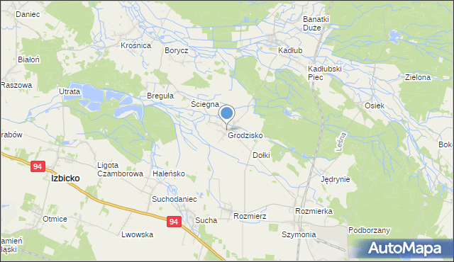 mapa Grodzisko, Grodzisko gmina Strzelce Opolskie na mapie Targeo